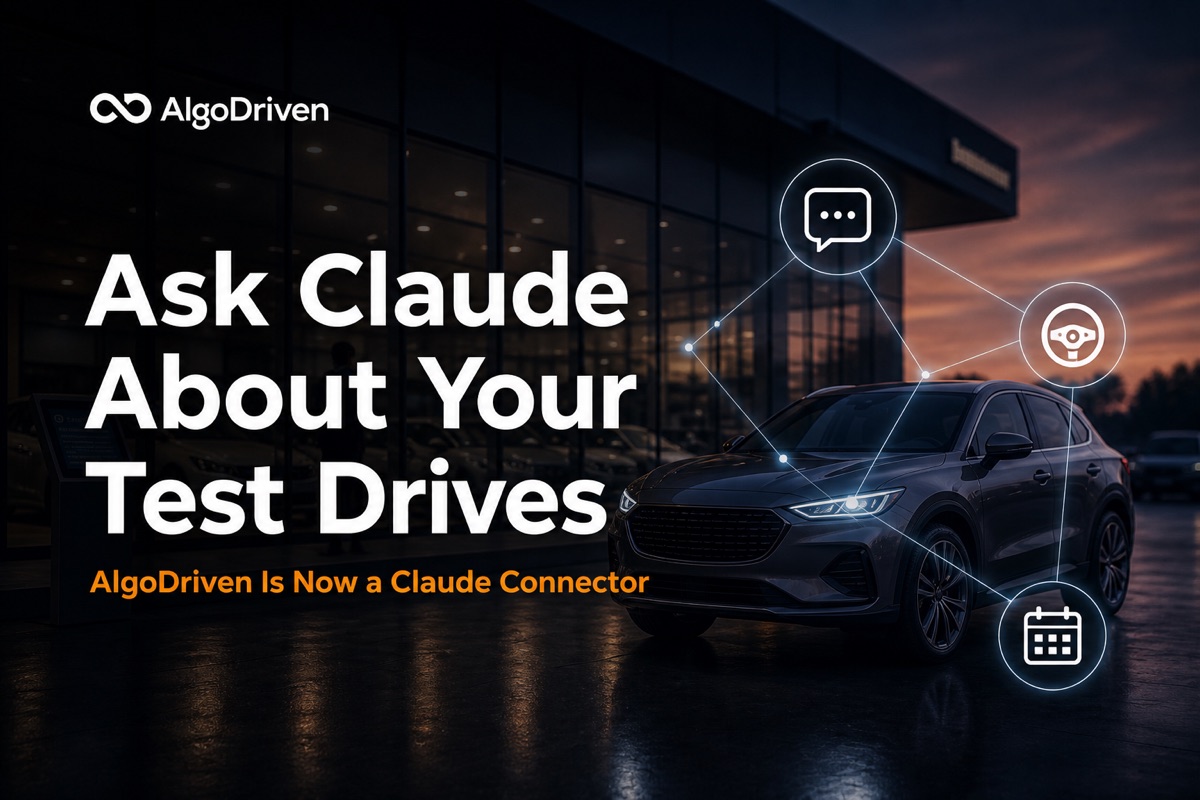 Ask Claude About Your Test Drives: AlgoDriven Is Now a Claude Connector