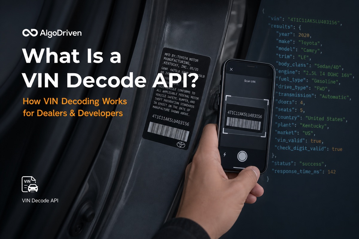 What Is a VIN Decode API? How VIN Decoding Works for Dealers and Developers